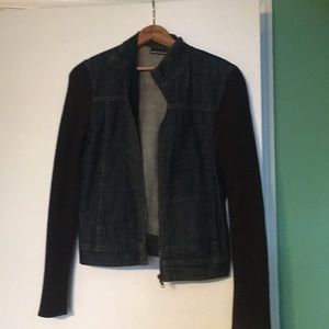 DKNY Jean Jacket with Sweater Sleeves